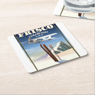 Posavasos Cuadrado De Papel Cartel de viaje Frisco Colorado EE. UU.