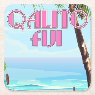 Posavasos Cuadrado De Papel Cartel de viaje Qalito Fiji