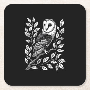 Posavasos Cuadrado De Papel Casa de campo  Bruja gótica Goblincore Cottagecore