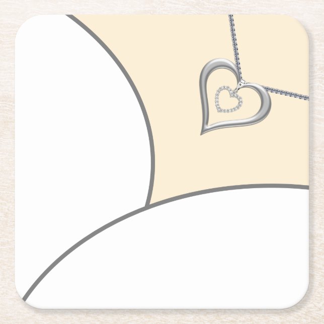 Posavasos Cuadrado De Papel Casas de vestir de novia (Anverso)