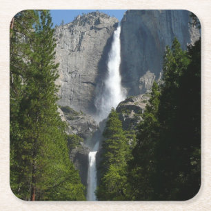 Posavasos Cuadrado De Papel Cascada Yosemite II del Parque Nacional Yosemite