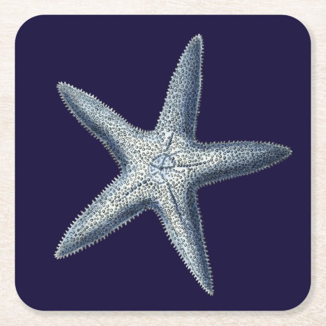 Posavasos Cuadrado De Papel Cáscaras de índigo IV (Anverso)