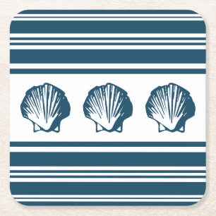 Posavasos Cuadrado De Papel Cascos y rayas