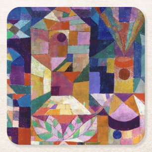 Posavasos Cuadrado De Papel Castle Garden, Paul Klee