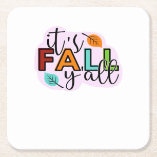 Posavasos Cuadrado De Papel Casual Funny del otoño