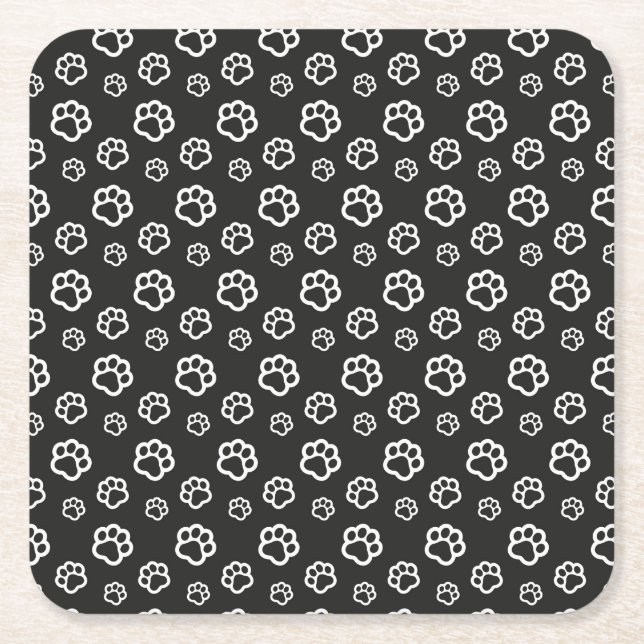 Posavasos Cuadrado De Papel Cat Paws (Anverso)