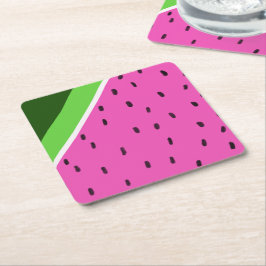Posavasos Cuadrado De Papel Catastro de sandía
