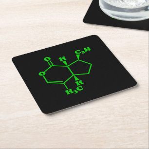 Posavasos Cuadrado De Papel Catnip Nepetalactona Fórmula Química Molecular