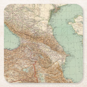 Posavasos Cuadrado De Papel Caucasia 7374, mar Caspio