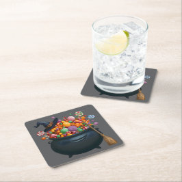 Posavasos Cuadrado De Papel Cauldrón De Giggle & Gummies
