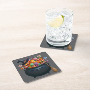 Posavasos Cuadrado De Papel Cauldrón De Giggle & Gummies