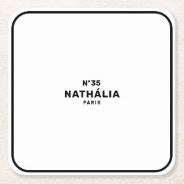 Posavasos Cuadrado De Papel CC (Moda y clásico)