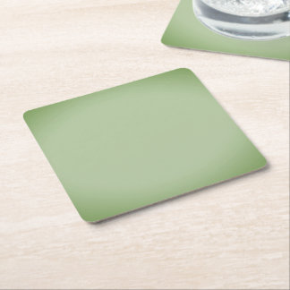Posavasos Cuadrado De Papel Celadón verde de jade sólido 