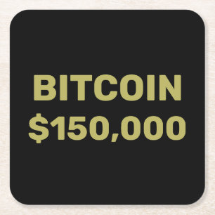 Posavasos Cuadrado De Papel Celebración del Bitcoin 150000