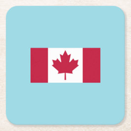 Posavasos Cuadrado De Papel Celebración del Día de Canadá 