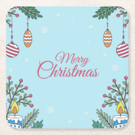 Posavasos Cuadrado De Papel Celebrar con nosotros