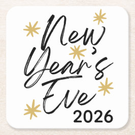 Posavasos Cuadrado De Papel Celebration Stars New Year's Eve Party