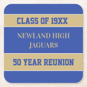 Posavasos Cuadrado De Papel ¡Celebren! Clase personalizado Reunión Coas de pap