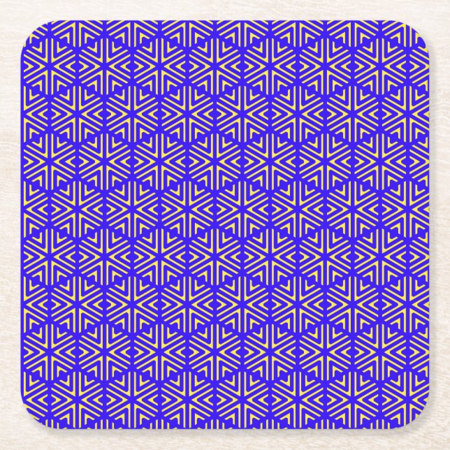 Posavasos Cuadrado De Papel Células azules (Anverso)