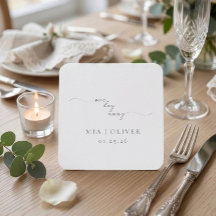 Cena de Ensayo de Boda Minimalista Un Día