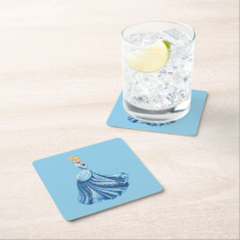 Posavasos Cuadrado De Papel Cenicienta