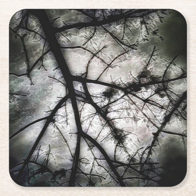 Posavasos Cuadrado De Papel Cerrando (Anverso)