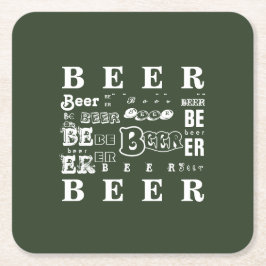 Posavasos Cuadrado De Papel Cerveza