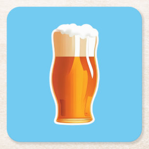 Posavasos Cuadrado De Papel Cerveza