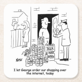 Posavasos Cuadrado De Papel Cerveza que hace compras en línea