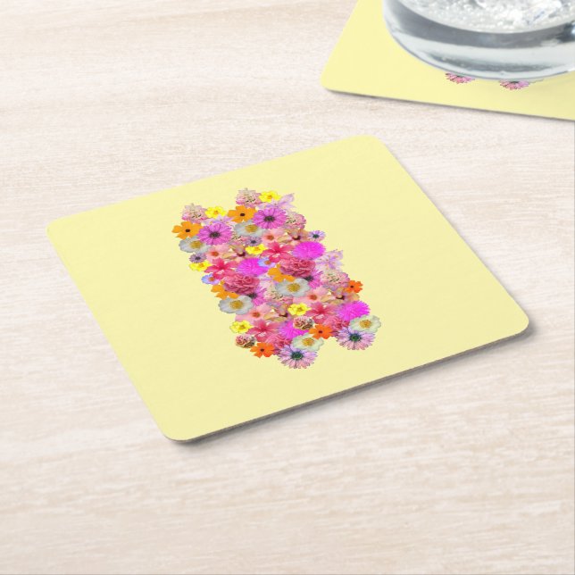 Posavasos Cuadrado De Papel Champion's Bouquet  (En perspectiva)