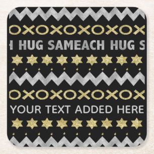 Posavasos Cuadrado De Papel Chanukah Hug Sameach