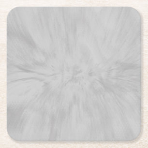 Posavasos Cuadrado De Papel Chapoteo gris bonito