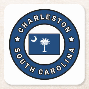 Posavasos Cuadrado De Papel Charleston South Carolina