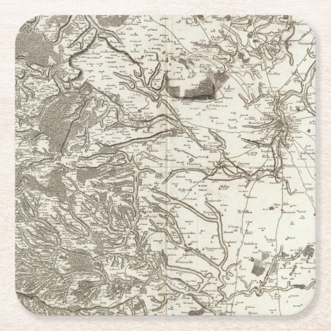 Posavasos Cuadrado De Papel Chartres (Anverso)