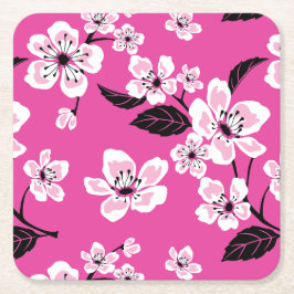 POSAVASOS CUADRADO DE PAPEL CHERRY BLOSSOM - SAKURA (PINK)
