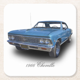 POSAVASOS CUADRADO DE PAPEL CHEVROLET 1966 CHEVELLE SS