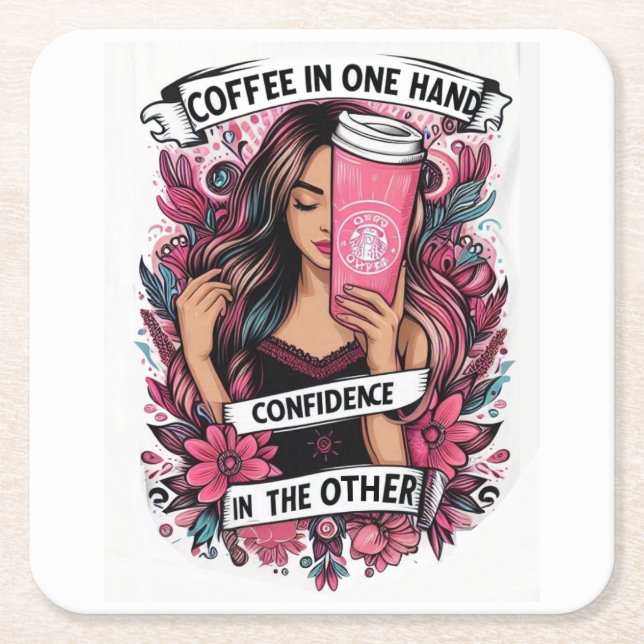 Posavasos Cuadrado De Papel Chica (Anverso)