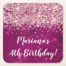 Chica Rosa Magenta Cumpleaños de Cualquier Edad