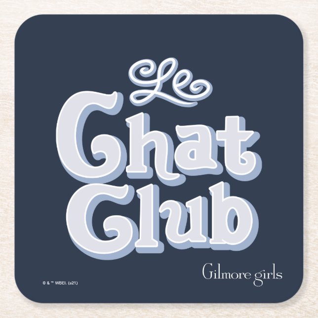 Posavasos Cuadrado De Papel Chicas Gilmore | Le Chat Club (Anverso)