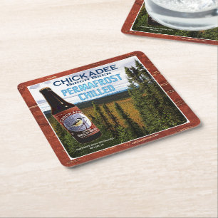 Posavasos Cuadrado De Papel Chickadee Birch Beer