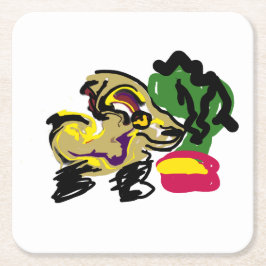 Posavasos Cuadrado De Papel Chihuahua set