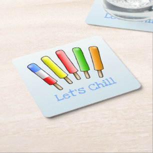 Posavasos Cuadrado De Papel Chill Birthday