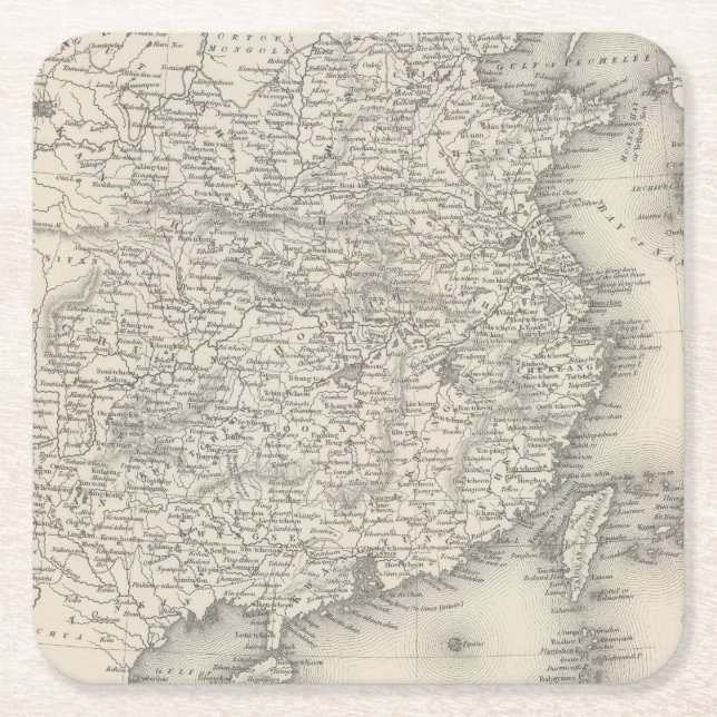 Posavasos Cuadrado De Papel China 13 (Anverso)