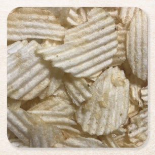 Posavasos Cuadrado De Papel Chips de papa