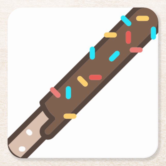 Posavasos Cuadrado De Papel chocolate (Anverso)