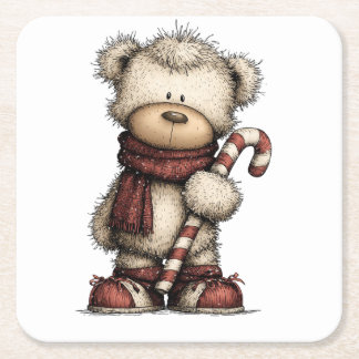Posavasos Cuadrado De Papel Christmas Clipart Collection | Teddy Bear 