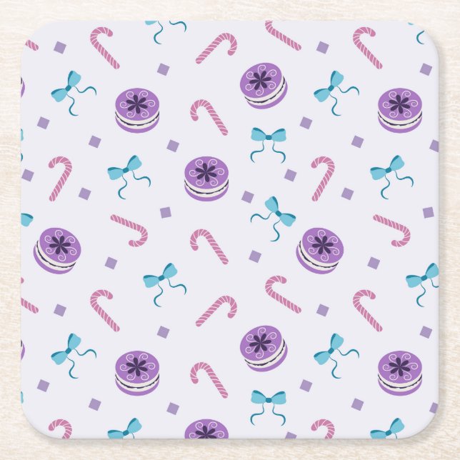 Posavasos Cuadrado De Papel Christmas Decor (Anverso)