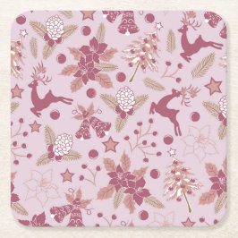 Posavasos Cuadrado De Papel Christmas holidays