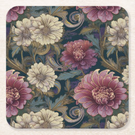 Posavasos Cuadrado De Papel Chrysanthemum Coaster