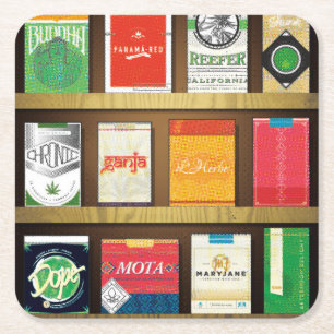 Posavasos Cuadrado De Papel Cigaweed